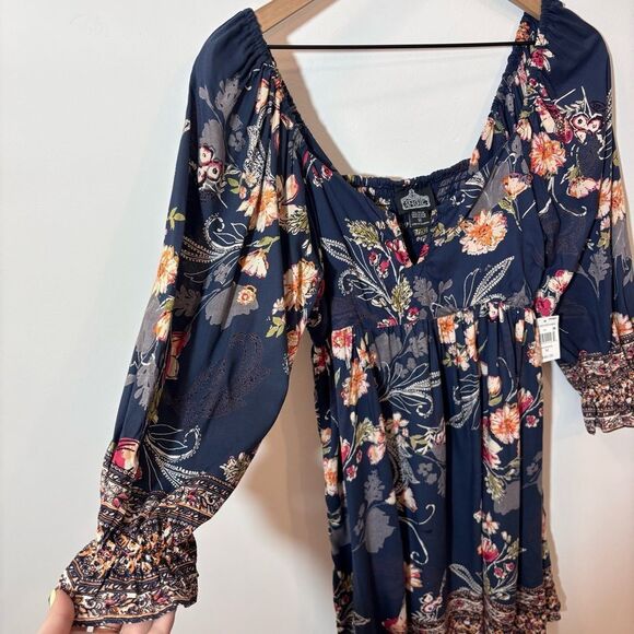 Angie Floral Printed Mini Dress NEW with tags Size Medium - Picture 2 of 12